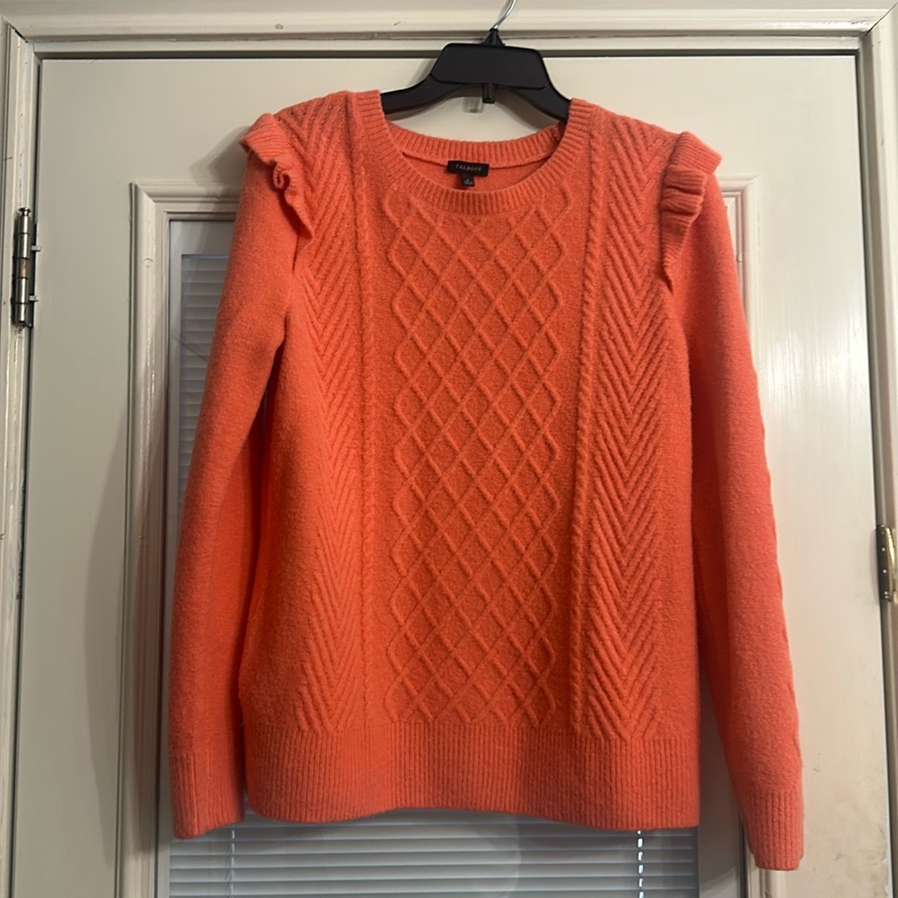 Talbots orange sweater size large